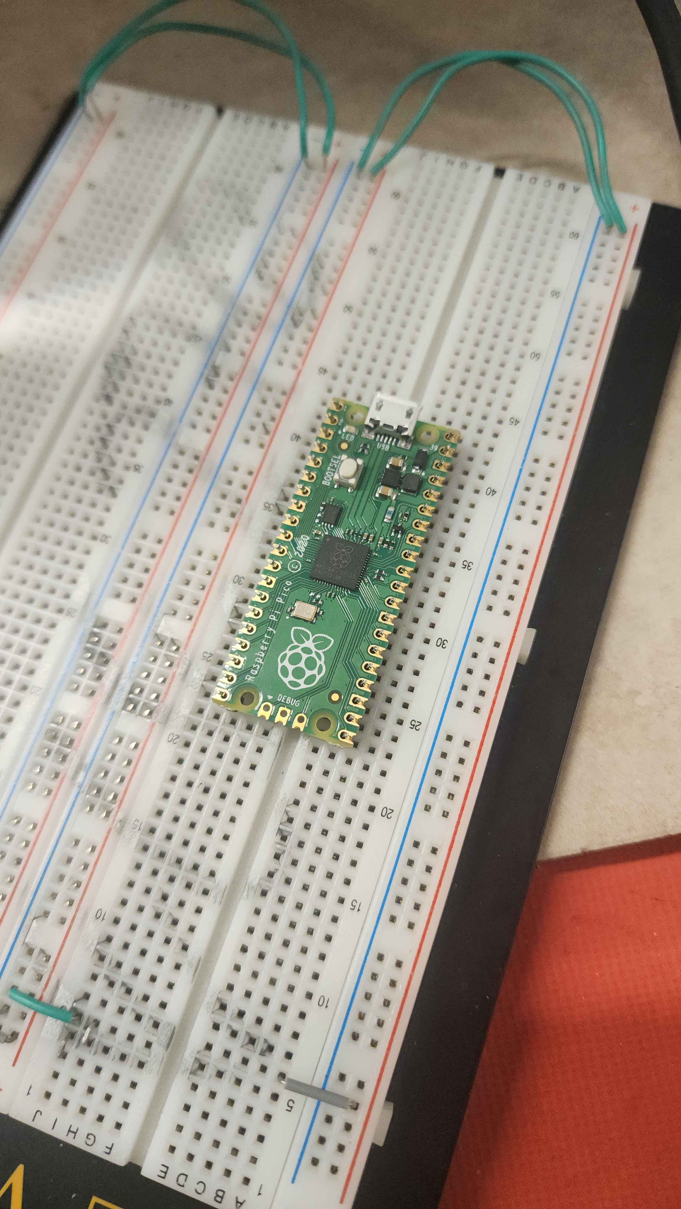 unsoldered pico on breadboard